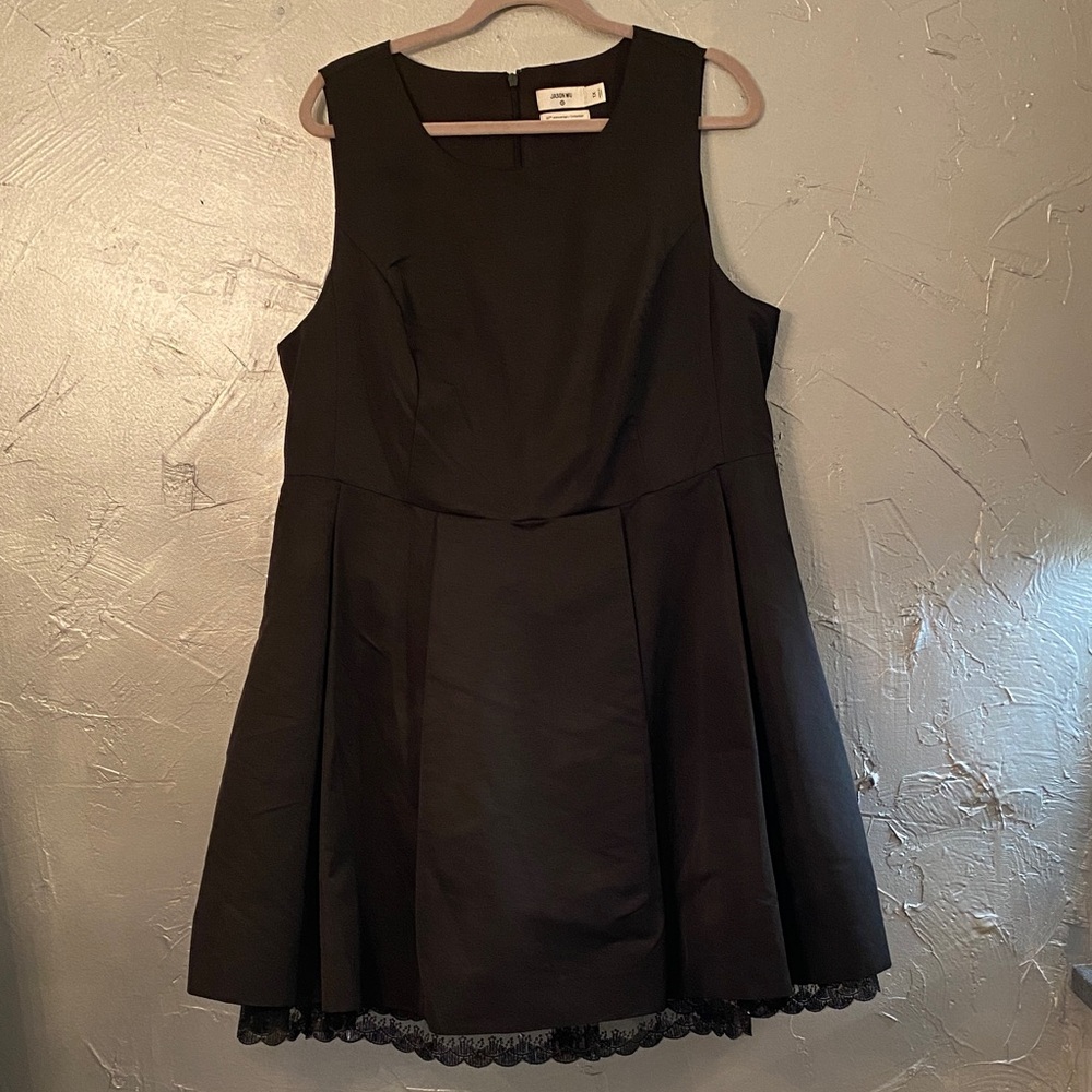 Jason Wu Black Dress with Lace Underlay from the 20th Anniversary Collection